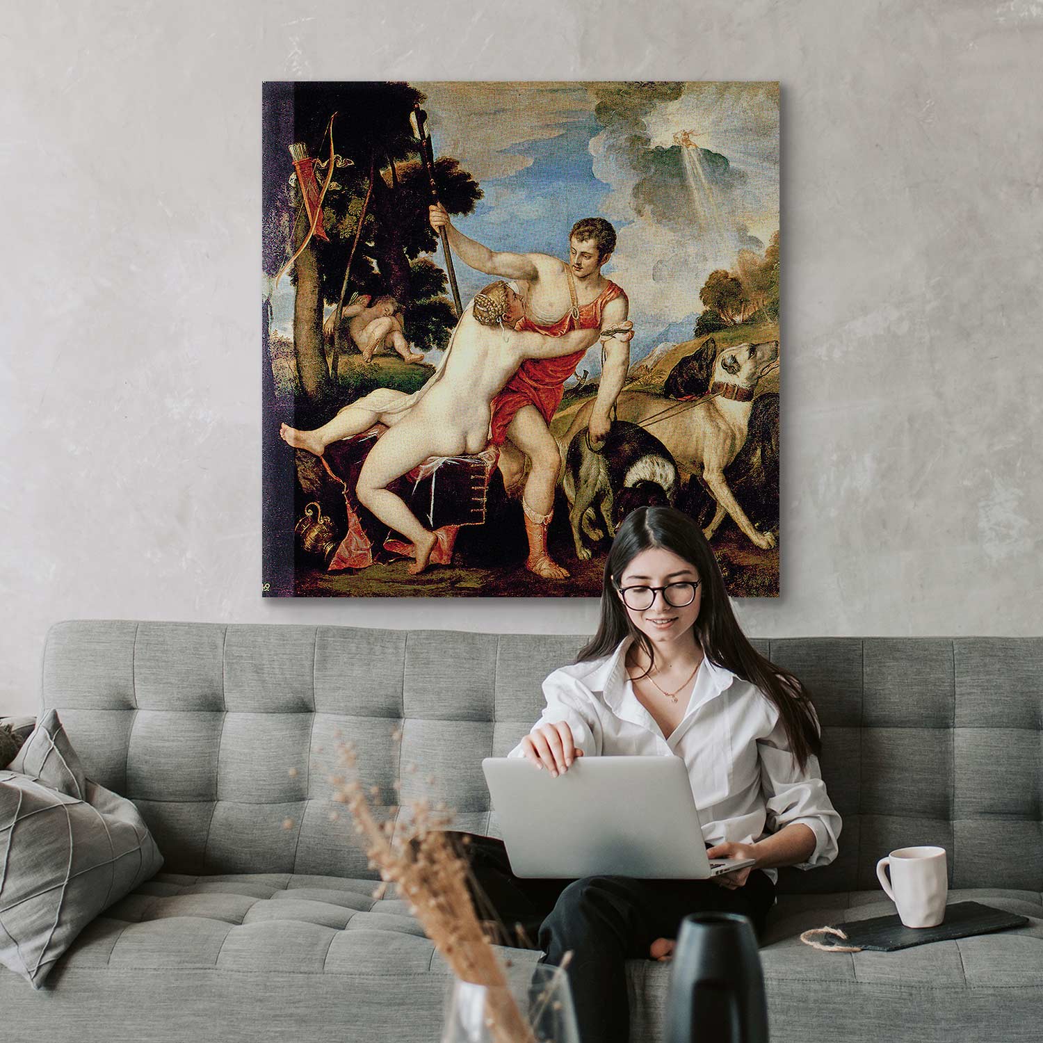 Venus and Adonis Classic Canvas Print