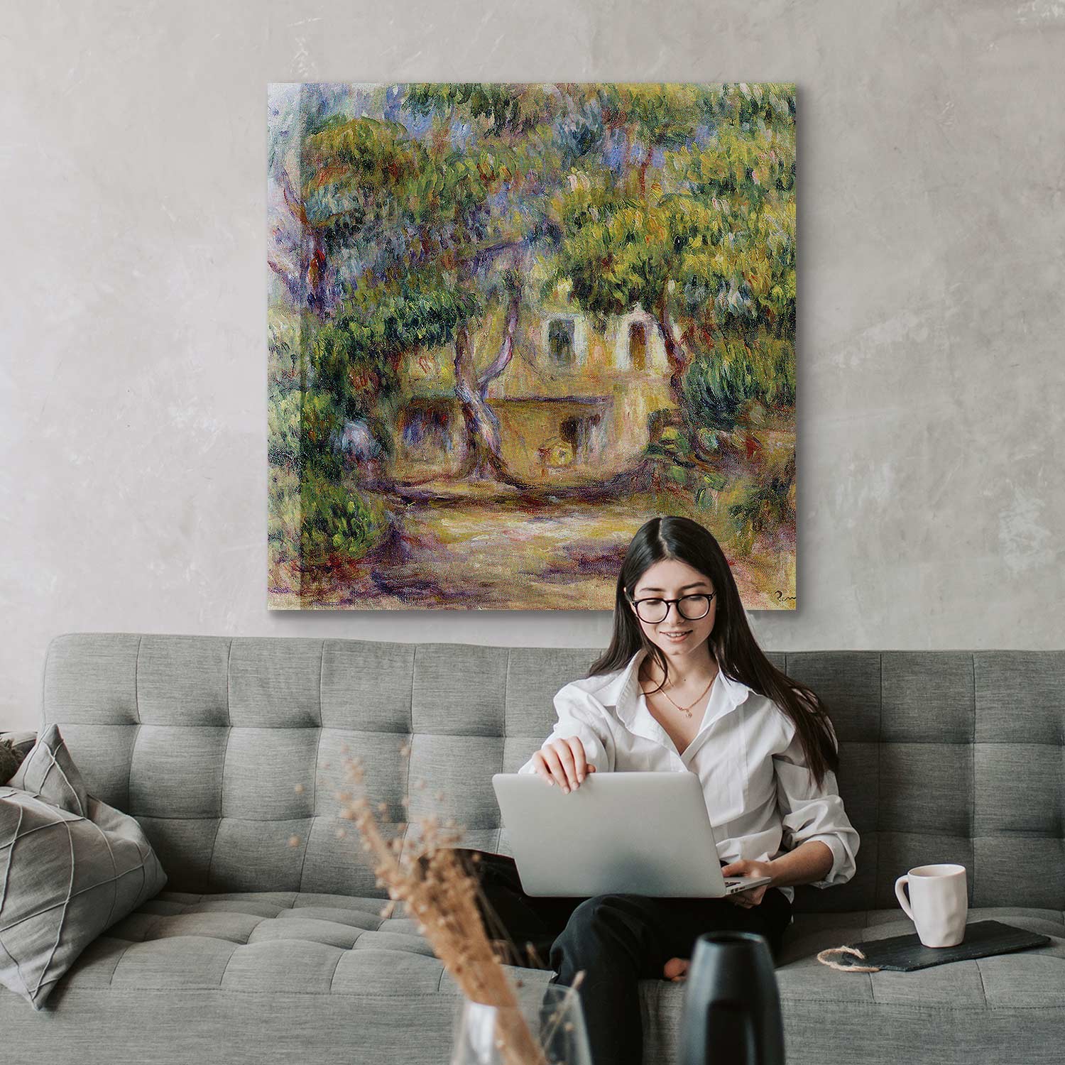 Renoir Les Collettes Farm Landscape Canvas Print