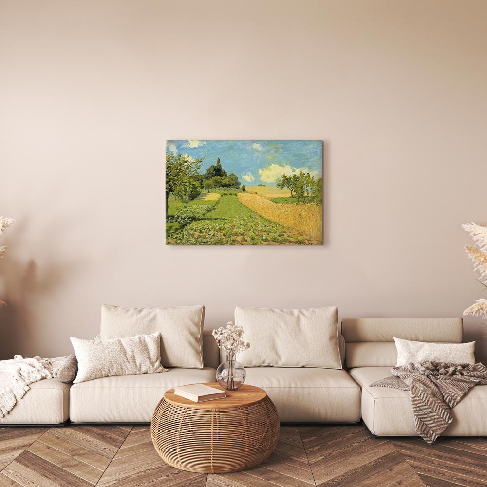 Canvas Print The Cornfield near Argenteuil Alfred Sisley