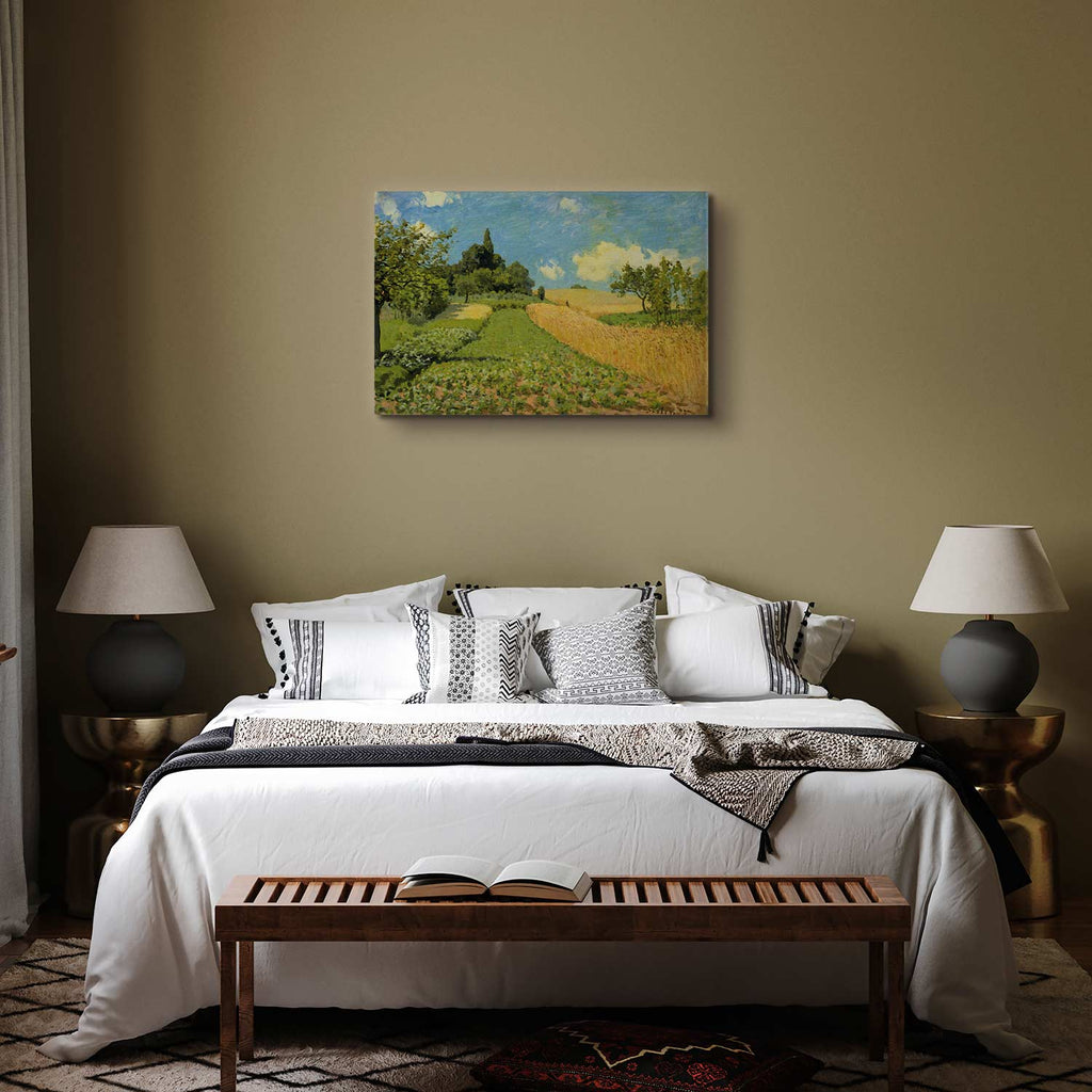 Argenteuil Grain Fields Landscape Canvas Print