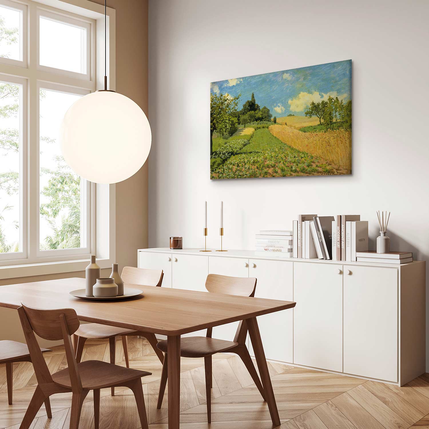 Argenteuil Grain Fields Landscape Canvas Print