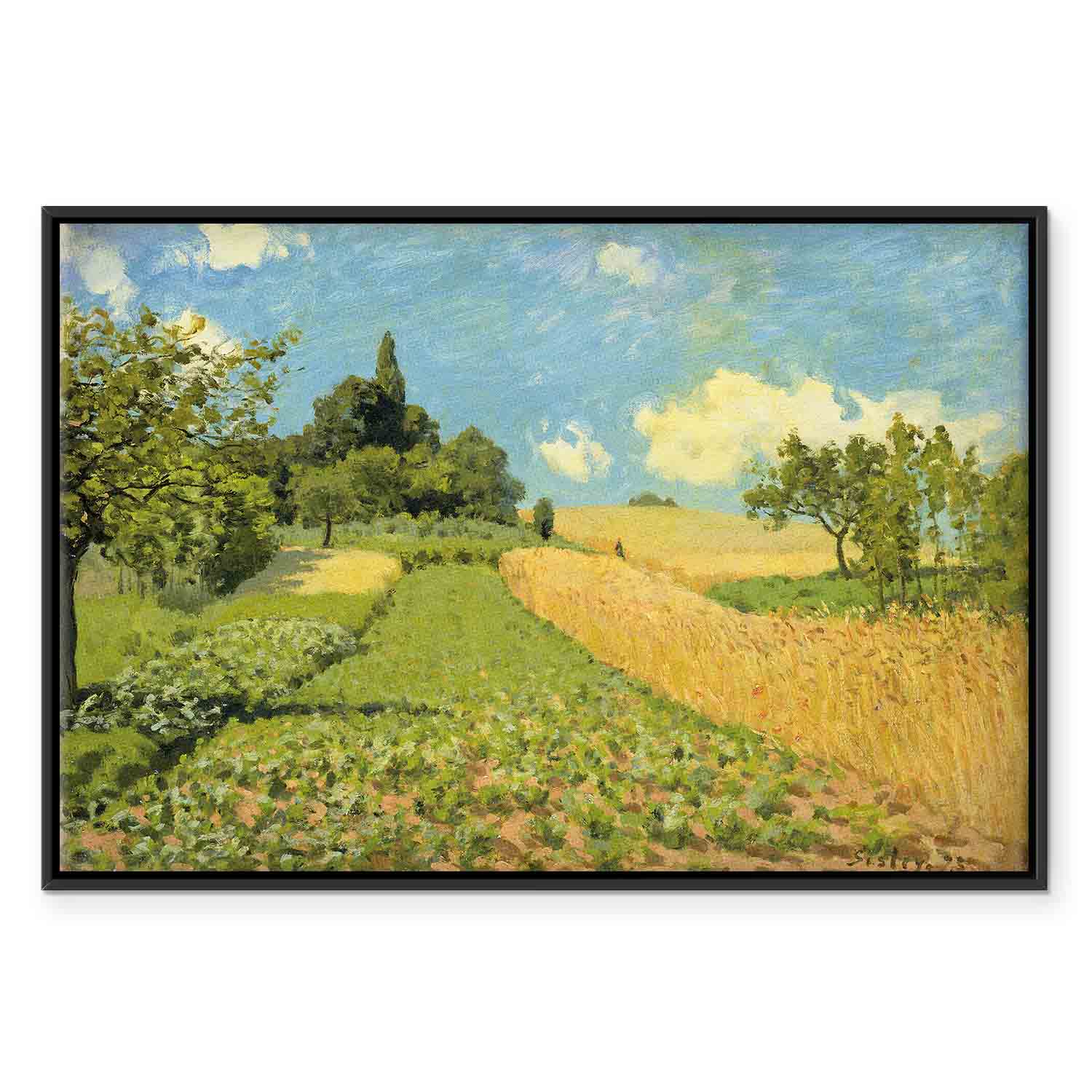 Argenteuil Grain Fields Landscape Canvas Print