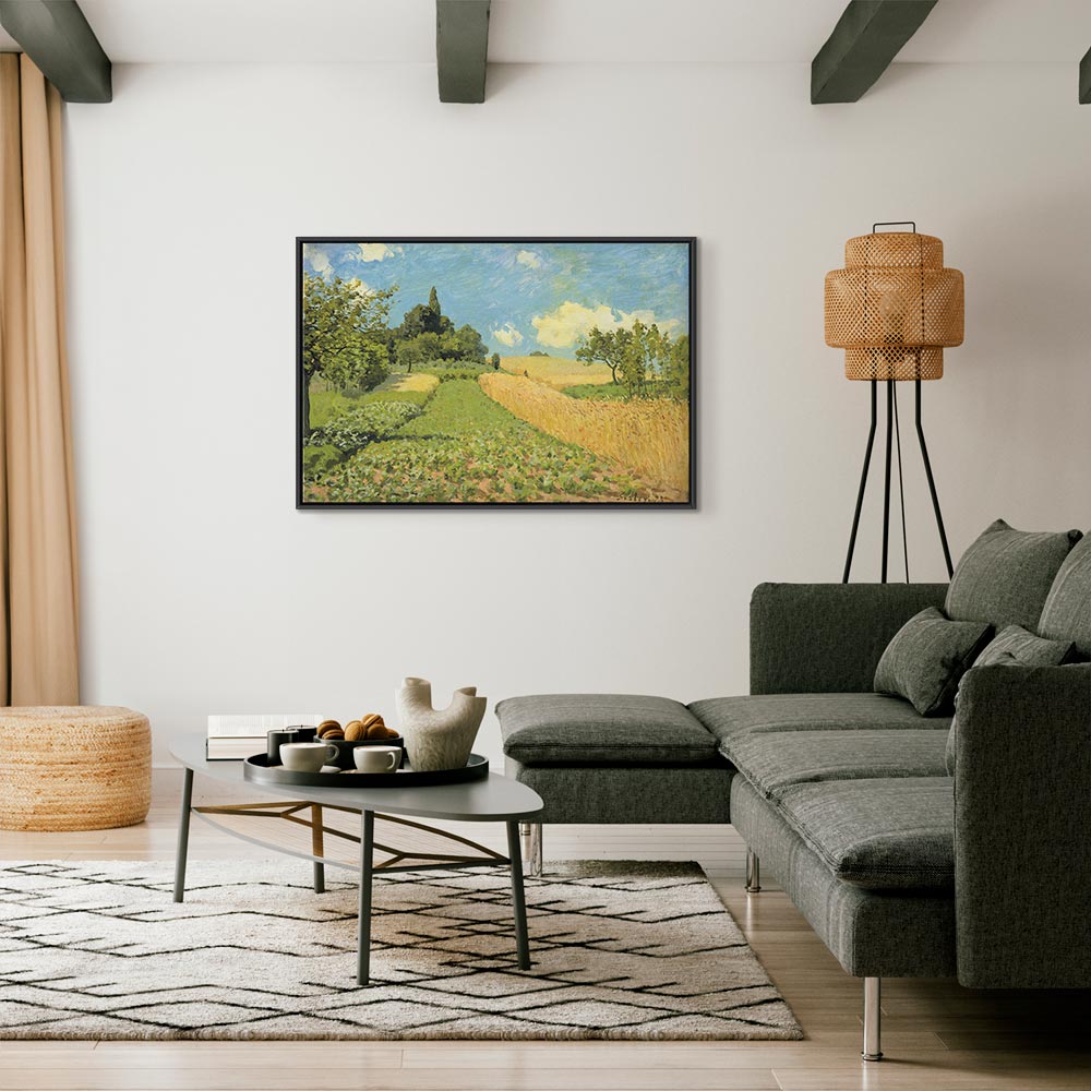 Canvas Print The Cornfield near Argenteuil Alfred Sisley