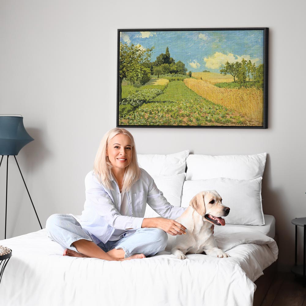 Canvas Print The Cornfield near Argenteuil Alfred Sisley