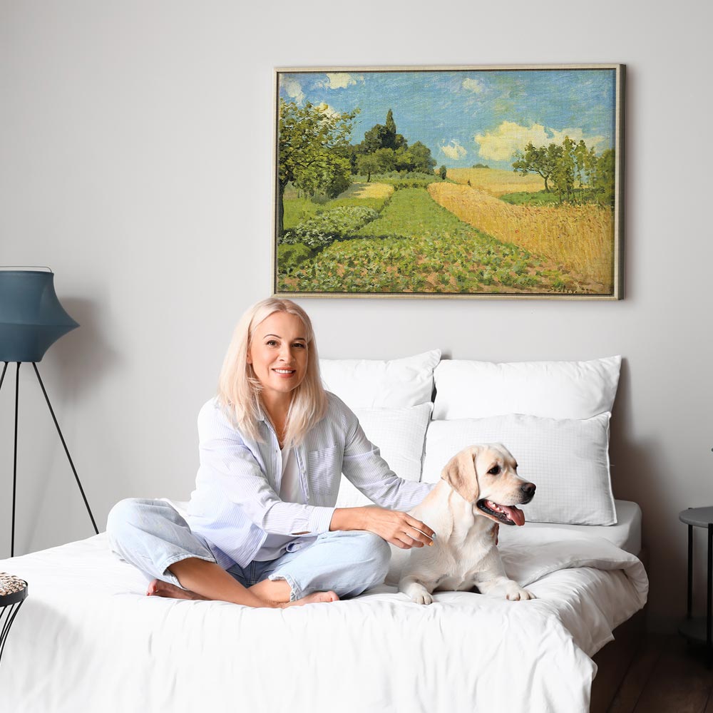 Canvas Print The Cornfield near Argenteuil Alfred Sisley