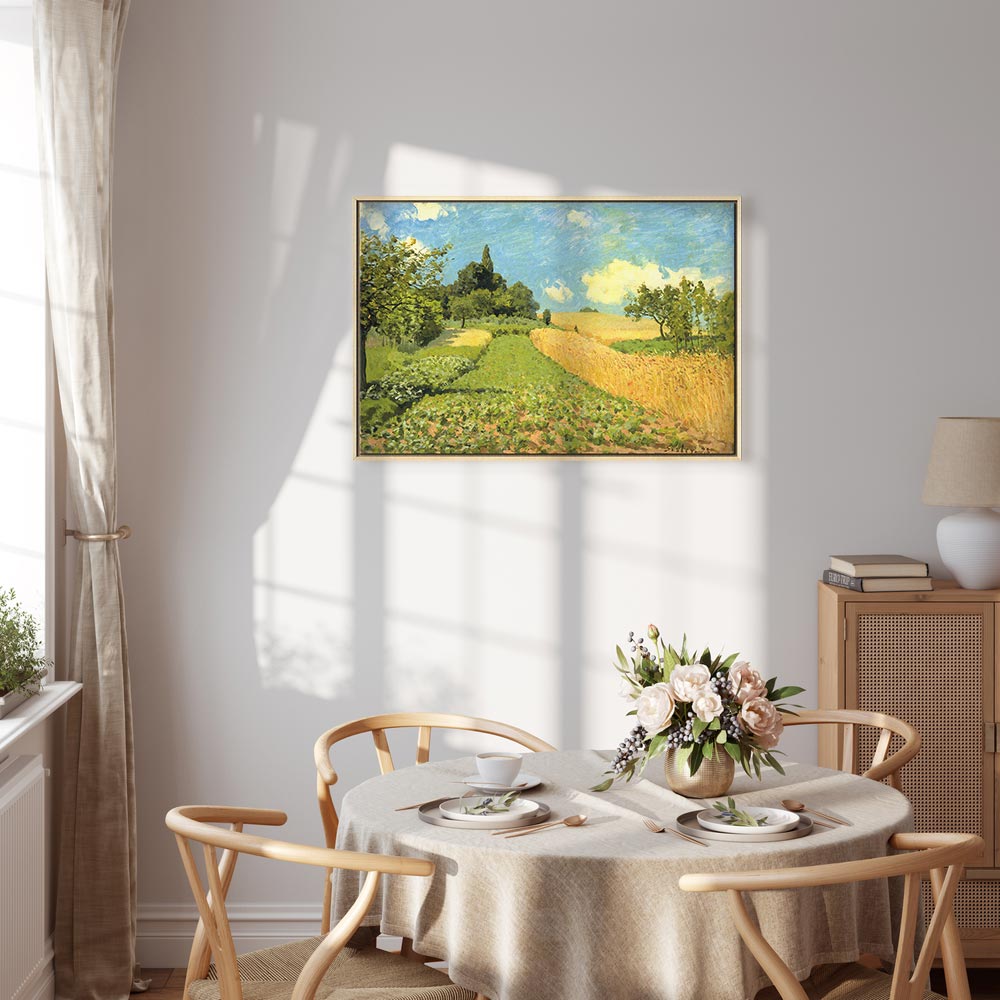 Canvas Print The Cornfield near Argenteuil Alfred Sisley