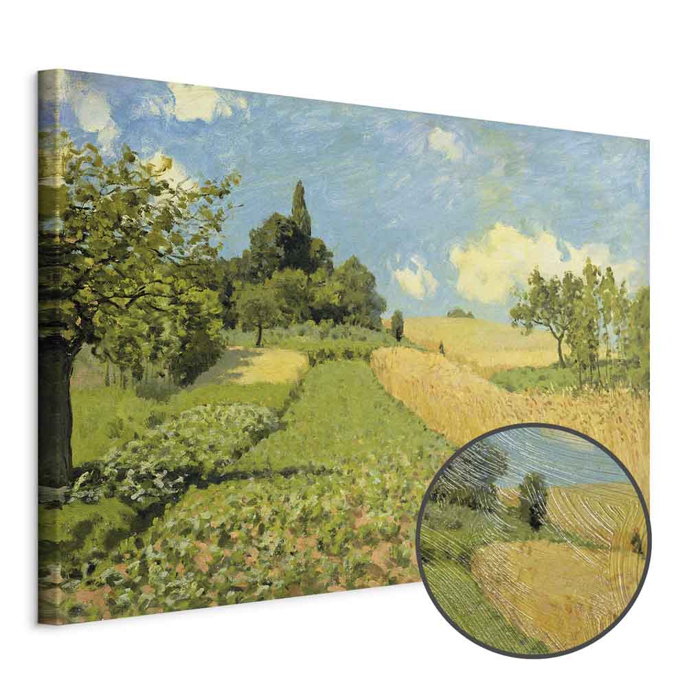 Argenteuil Grain Fields Landscape Canvas Print