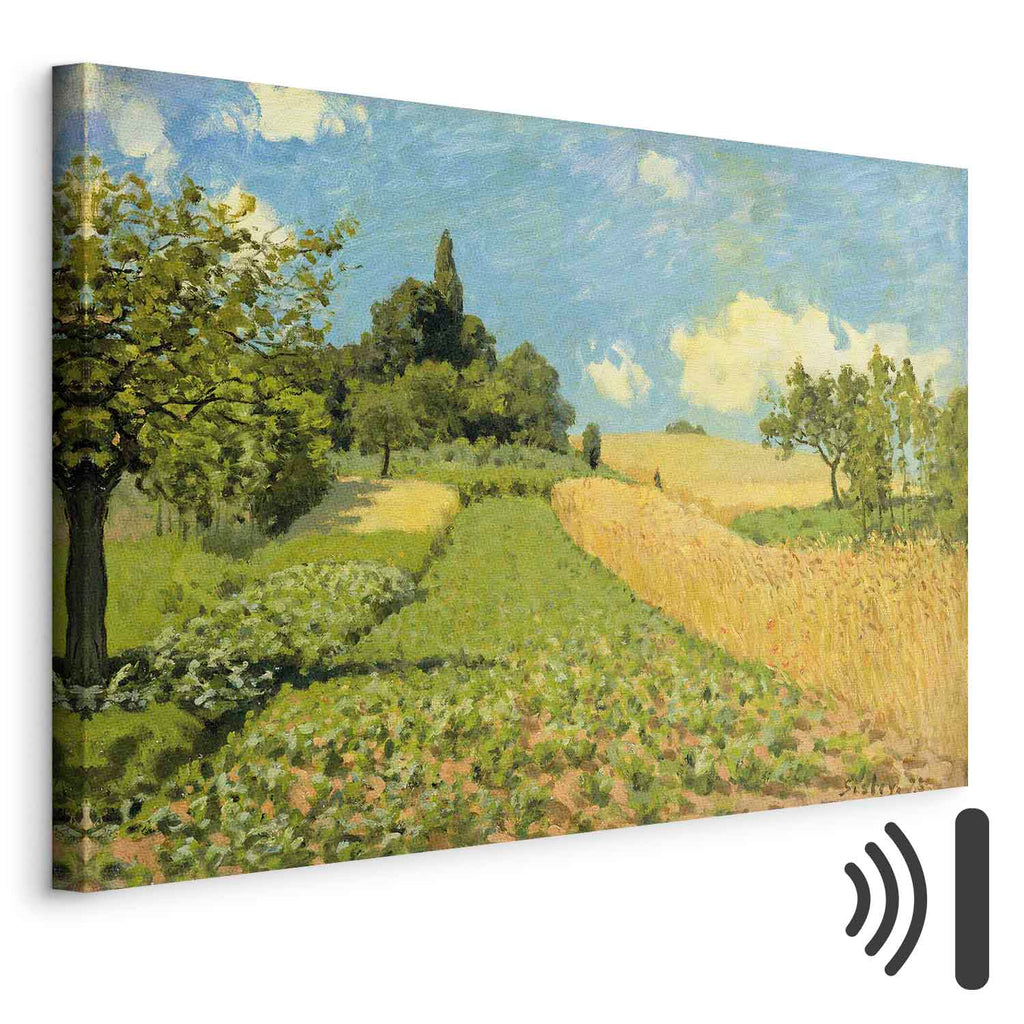 Argenteuil Grain Fields Landscape Canvas Print