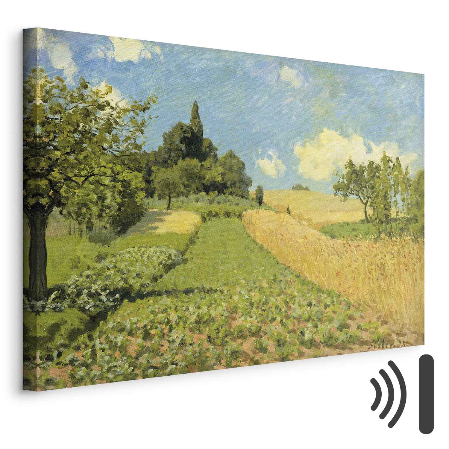 Argenteuil Grain Fields Landscape Canvas Print