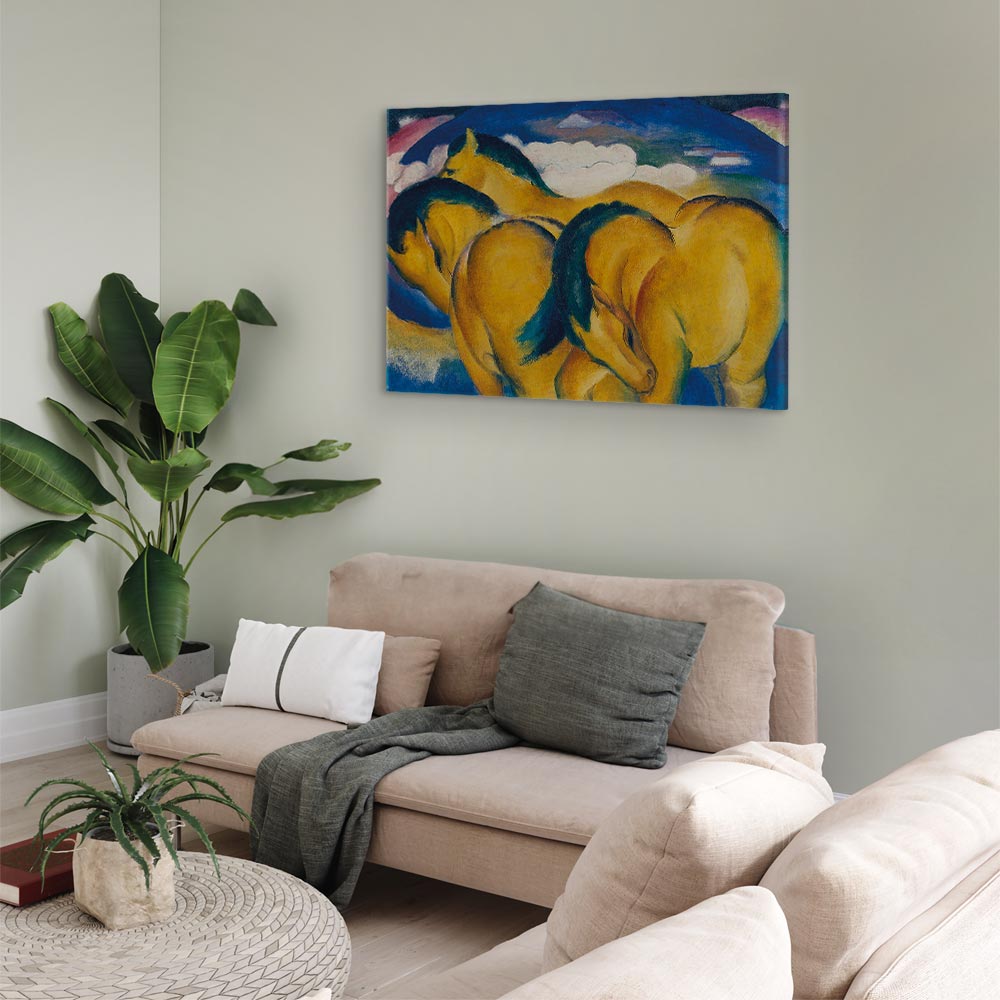 Canvas Print - Little Yellow Horses (Franz Marc)