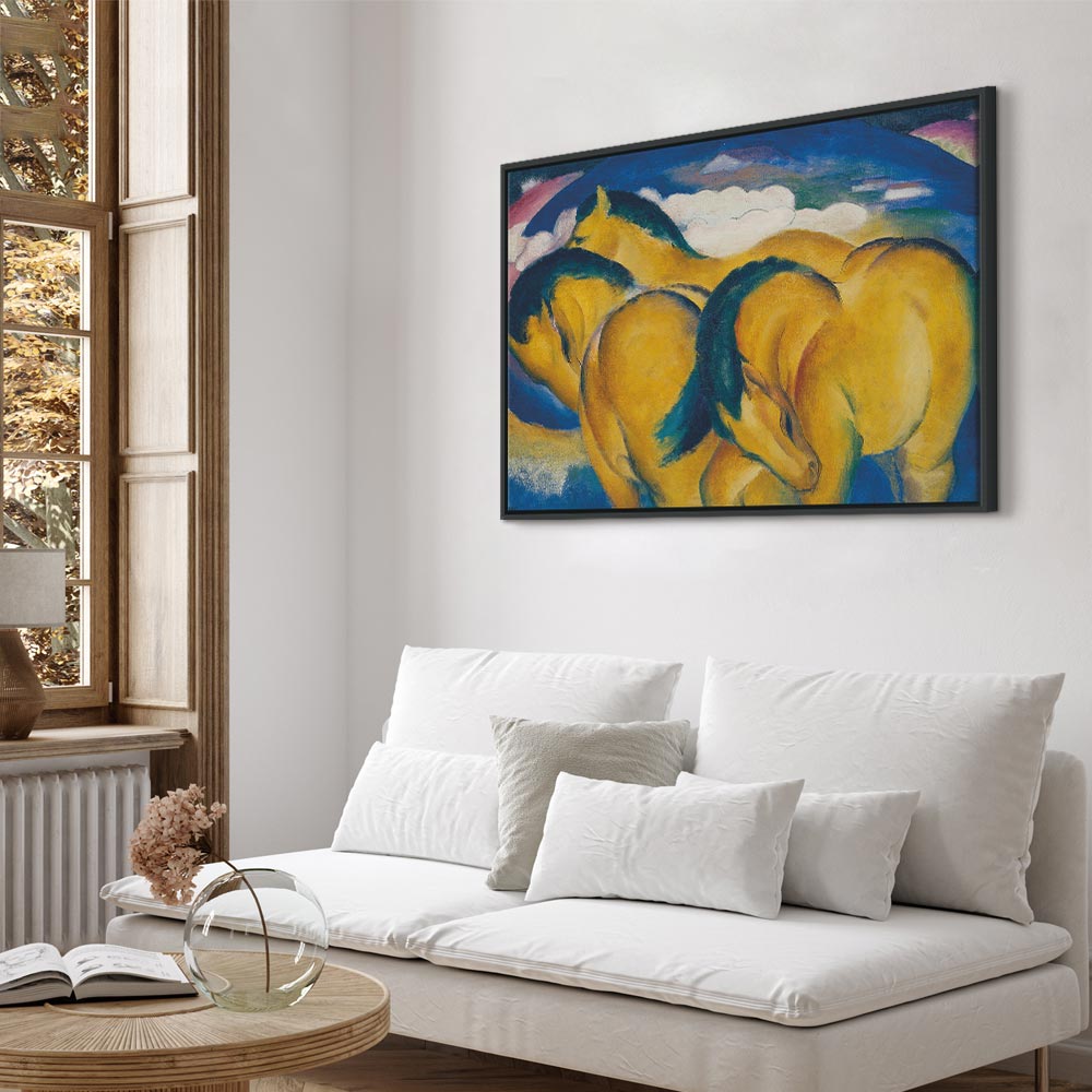 Canvas Print - Little Yellow Horses (Franz Marc)