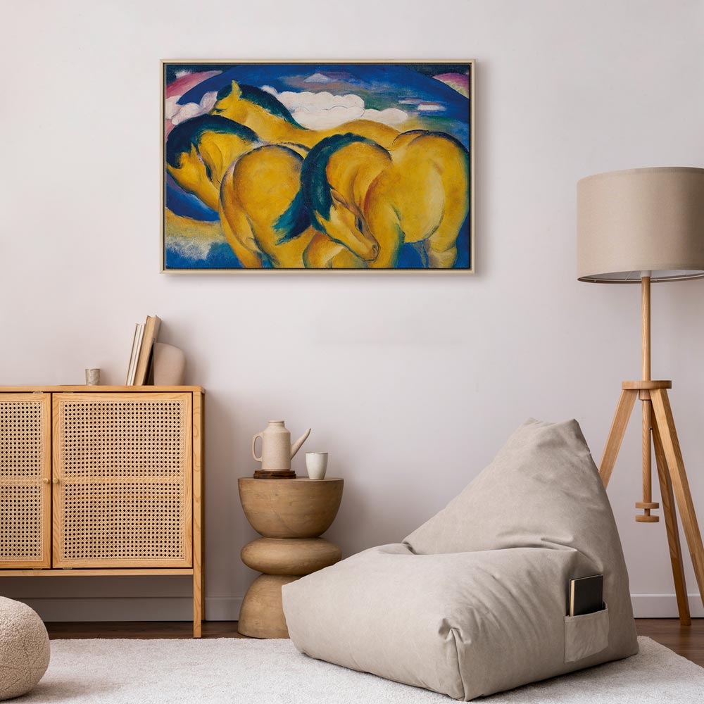 Canvas Print - Little Yellow Horses (Franz Marc)