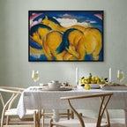 Canvas Print - Little Yellow Horses (Franz Marc)