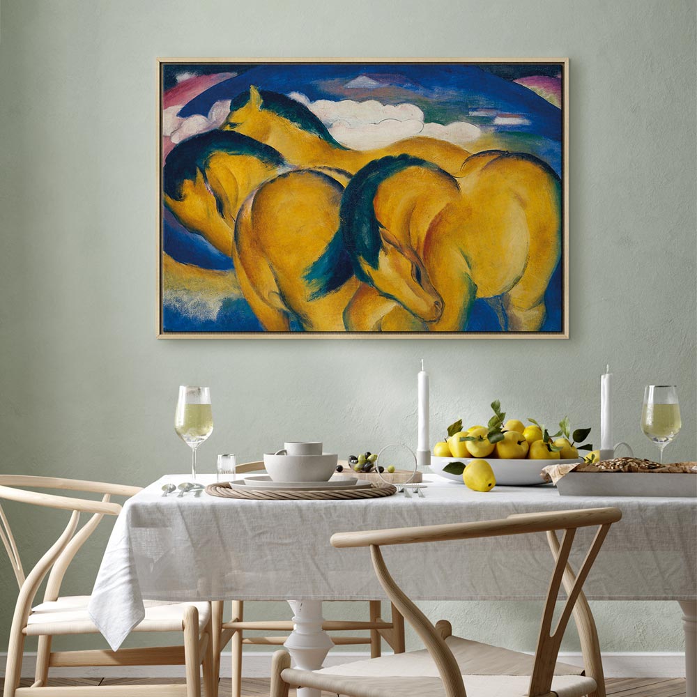 Canvas Print - Little Yellow Horses (Franz Marc)