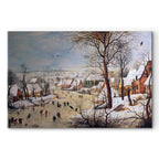Winter Village Landscape Classic Canvas Print
