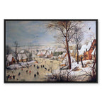 Winter Village Landscape Classic Canvas Print