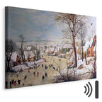 Winter Village Landscape Classic Canvas Print