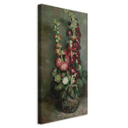 Canvas Print Vase of Hollyhocks by Vincent van Gogh
