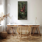 Hollyhocks Still Life Classic Canvas Print
