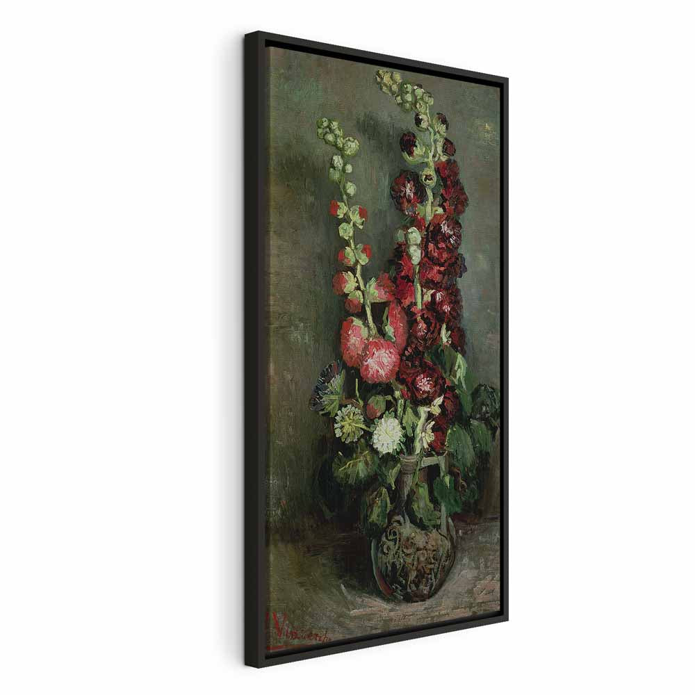 Canvas Print Vase of Hollyhocks by Vincent van Gogh
