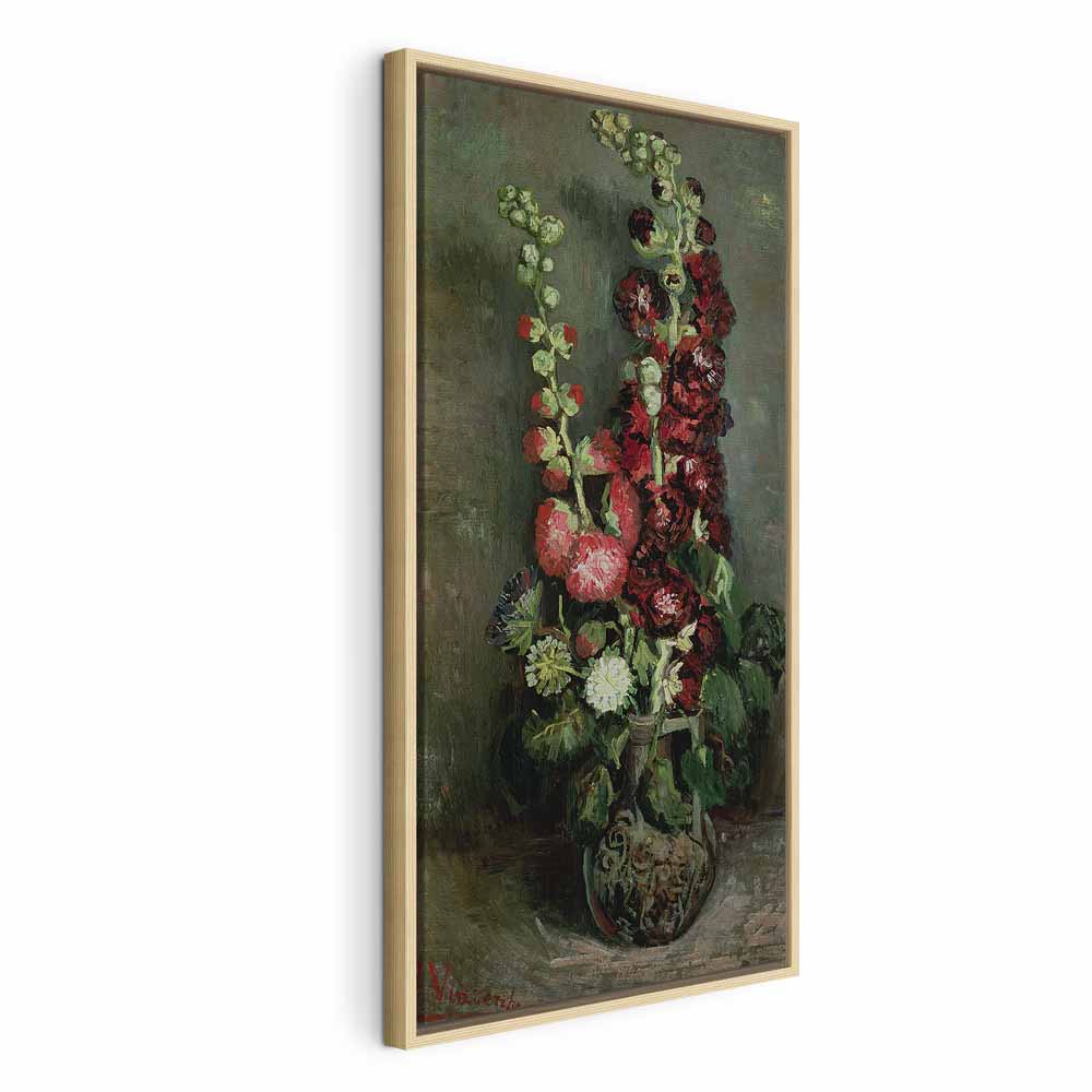 Canvas Print Vase of Hollyhocks by Vincent van Gogh