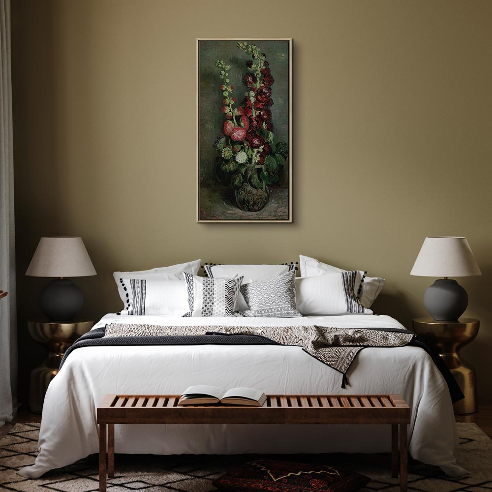 Canvas Print Vase of Hollyhocks by Vincent van Gogh