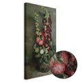 Hollyhocks Still Life Classic Canvas Print