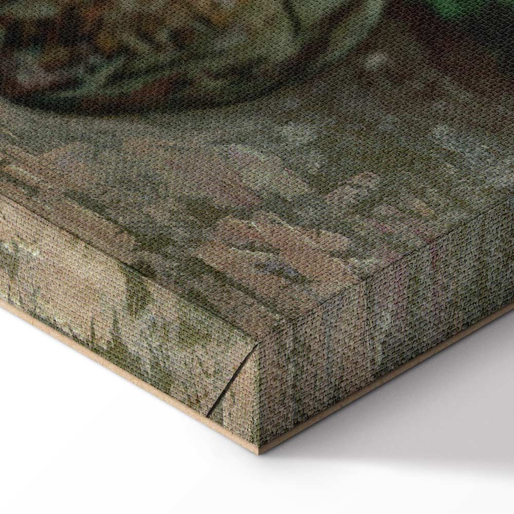 Hollyhocks Still Life Classic Canvas Print