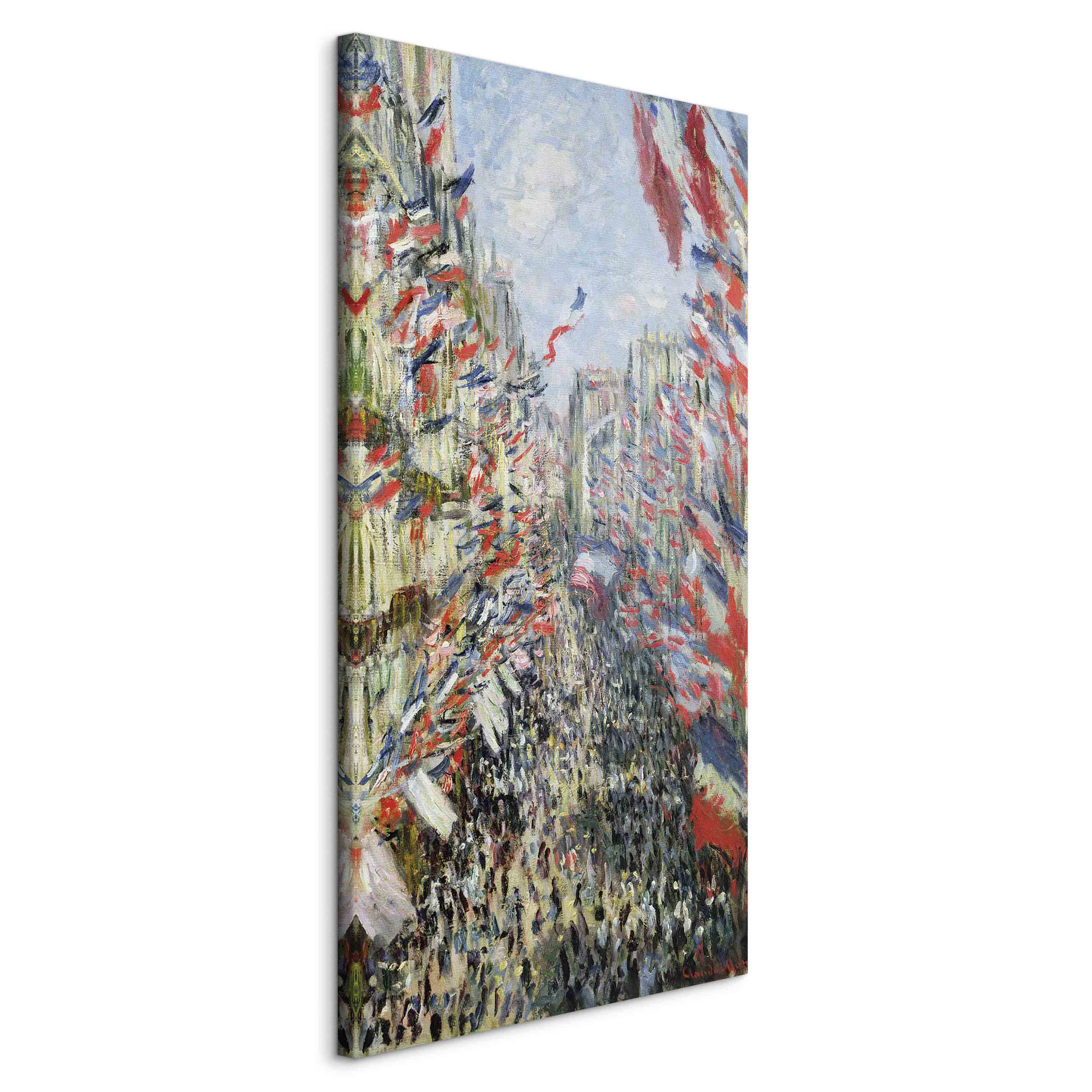 Canvas Print The Rue Montorgueil Paris Celebration (Claude Monet)