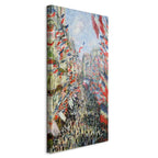 Canvas Print The Rue Montorgueil Paris Celebration (Claude Monet)