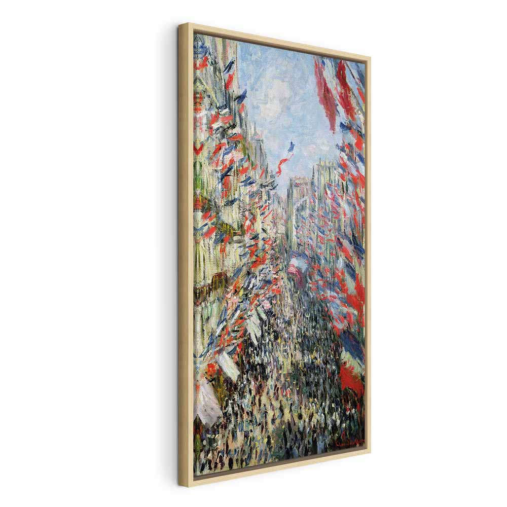 Canvas Print The Rue Montorgueil Paris Celebration (Claude Monet)