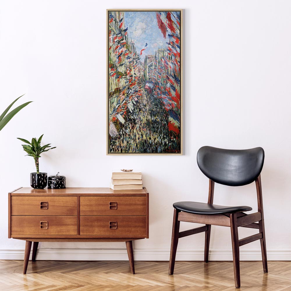 Canvas Print The Rue Montorgueil Paris Celebration (Claude Monet)