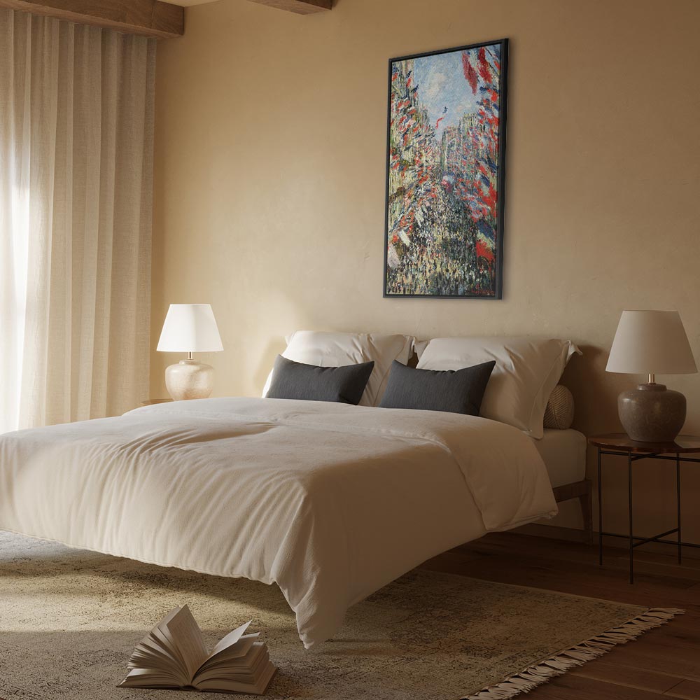 Canvas Print The Rue Montorgueil Paris Celebration (Claude Monet)