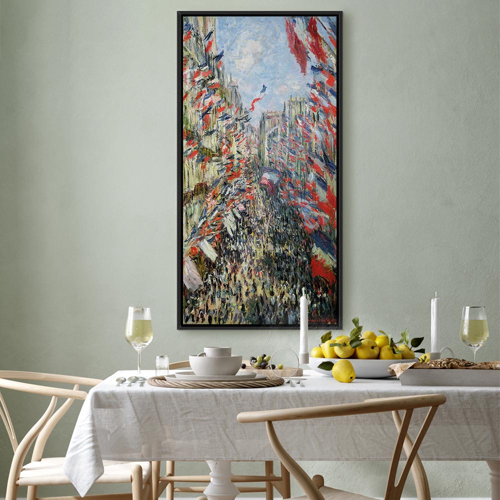 Canvas Print The Rue Montorgueil Paris Celebration (Claude Monet)