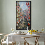 Canvas Print The Rue Montorgueil Paris Celebration (Claude Monet)