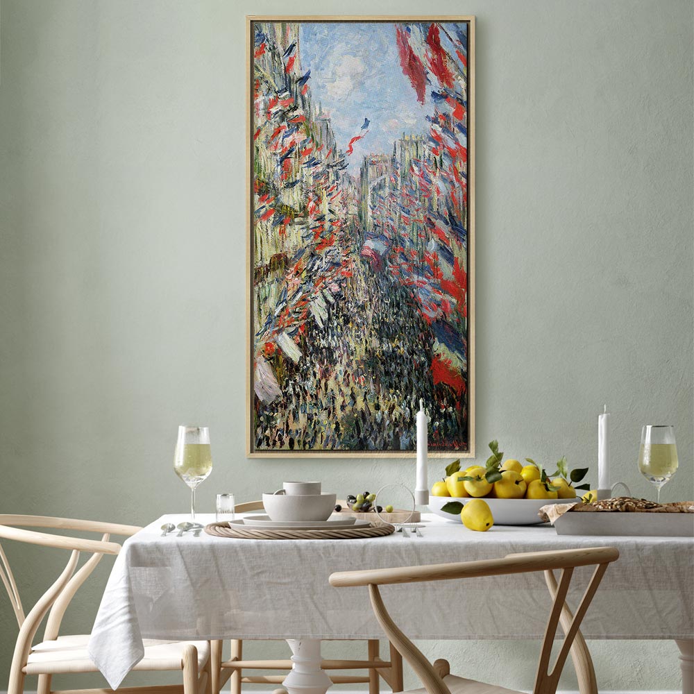 Canvas Print The Rue Montorgueil Paris Celebration (Claude Monet)