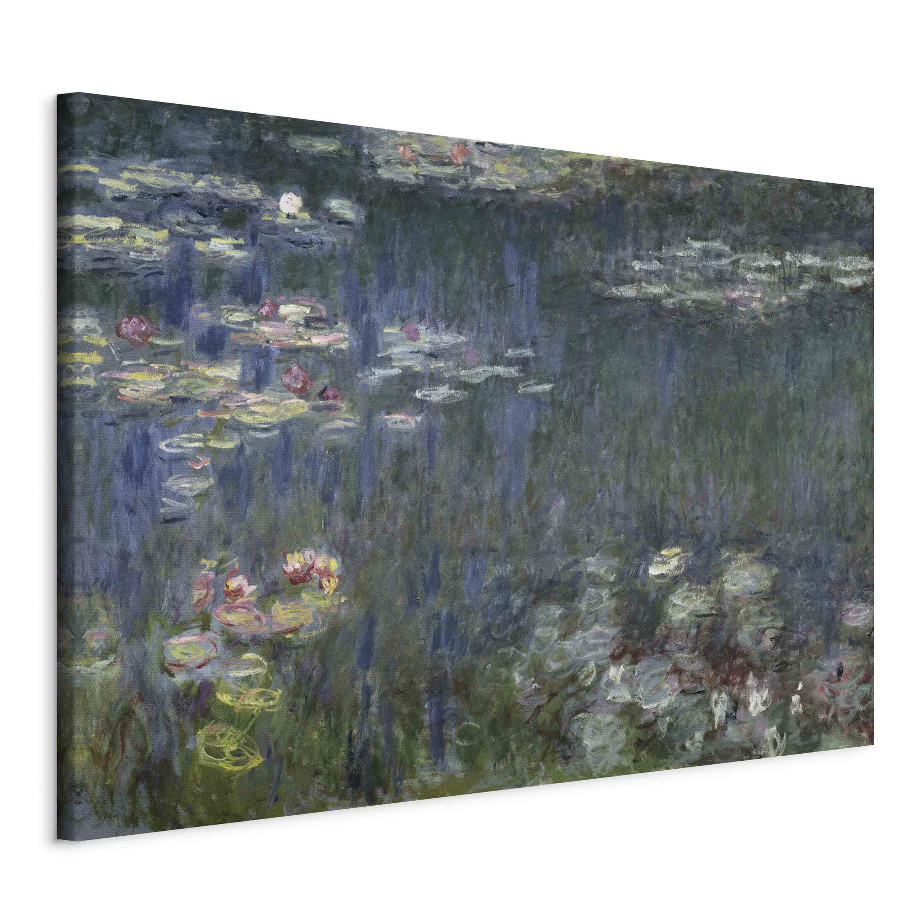 Canvas Print Waterlilies: Green Reflections
