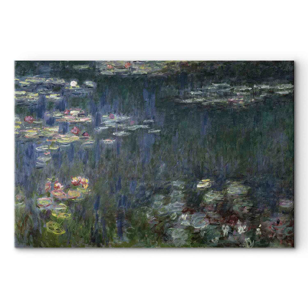 Monet Waterlilies Green Reflections Canvas Print