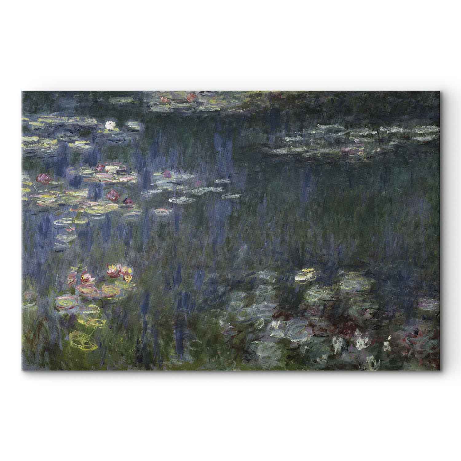 Monet Waterlilies Green Reflections Canvas Print