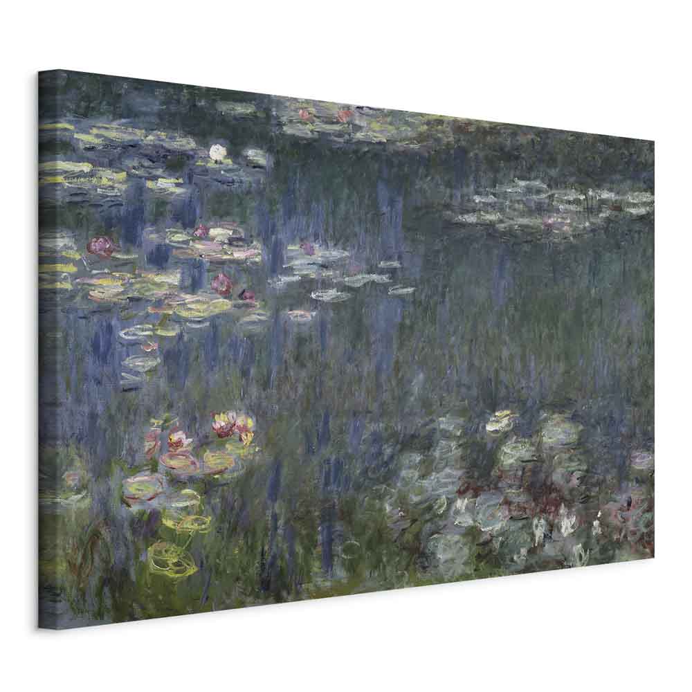 Canvas Print Waterlilies: Green Reflections