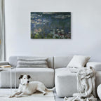 Canvas Print Waterlilies: Green Reflections