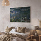 Monet Waterlilies Green Reflections Canvas Print