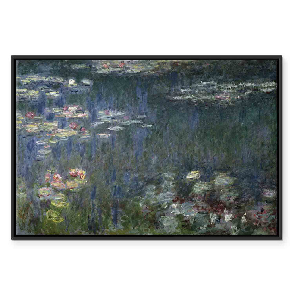 Monet Waterlilies Green Reflections Canvas Print