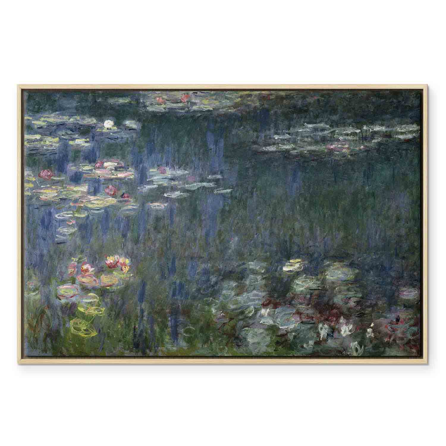 Monet Waterlilies Green Reflections Canvas Print