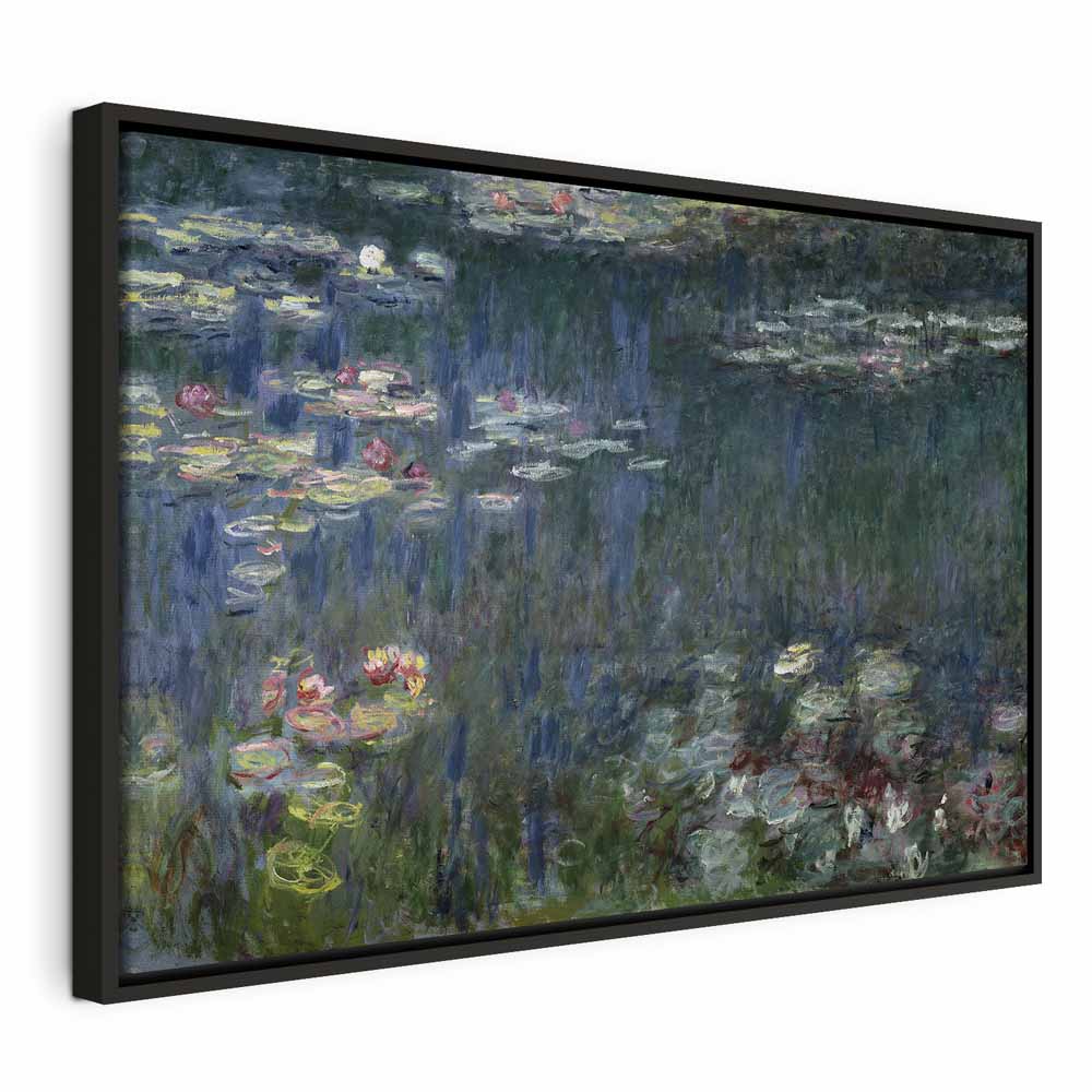 Canvas Print Waterlilies: Green Reflections