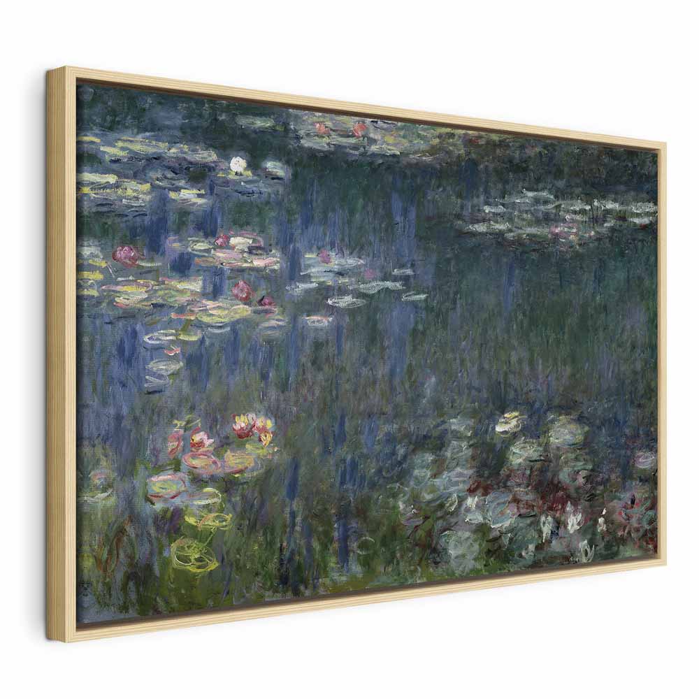 Canvas Print Waterlilies: Green Reflections