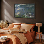 Canvas Print Waterlilies: Green Reflections