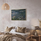 Canvas Print Waterlilies: Green Reflections