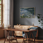 Canvas Print Waterlilies: Green Reflections