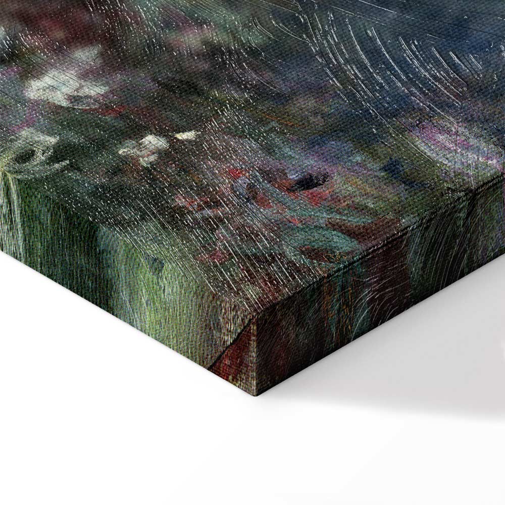 Monet Waterlilies Green Reflections Canvas Print